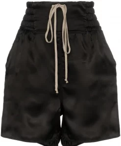 Rick Owens Bermuda Ă Taille Ă Lien De Resserrage 09 BLACK