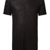 Rick Owens 09 BLACK T-shirt à Effet De Transparence Homme