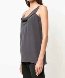 Rick Owens Top En Soie à Design Drapé BLUJAY -Rick Owens Soldes 13557172 16822921 600