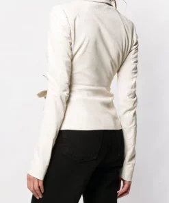 Rick Owens 11 MILK Veste à Détails Plissés Femme -Rick Owens Soldes 13603576 16300088 600