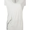 Rick Owens T-shirt Oversize à Ourlet Asymétrique 61 OYSTER