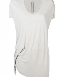 Rick Owens T-shirt Oversize à Ourlet Asymétrique 61 OYSTER