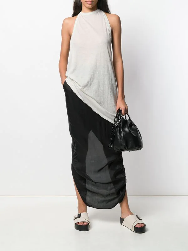 Rick Owens Jupe Longue Drapée BLACK 4 Rick Owens Jupe Longue Drapée BLACK – Image 2