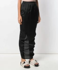 Rick Owens Jupe Longue Drapée BLACK 9 Rick Owens Jupe Longue Drapée BLACK -Rick Owens Soldes 13964187 18076525 600
