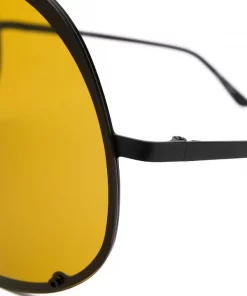 Rick Owens Lunettes De Soleil Ros Mask BLACK/GREEN -Rick Owens Soldes 14082703 18538368 600