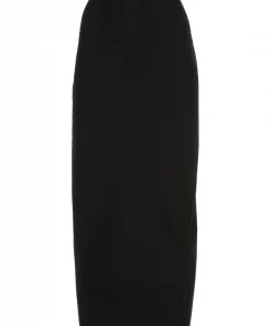 Rick Owens BLACK Jupe Longue Larry à Fente Arrière Femme