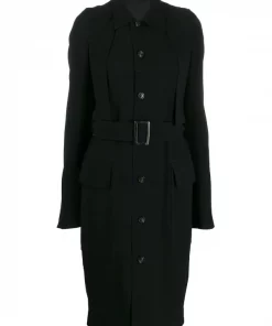 Rick Owens Manteau à Taille Ceinturée Femme
