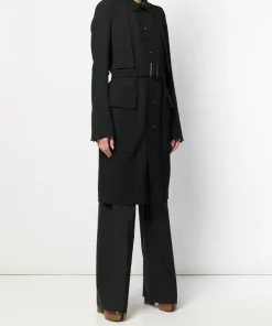 Rick Owens Manteau à Taille Ceinturée Femme -Rick Owens Soldes 14171261 20023870 600