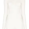 Rick Owens 110 CHALK WHITE T-shirt Nervuré à Manches Longues Femme -Rick Owens Soldes 14183344 24102911 600