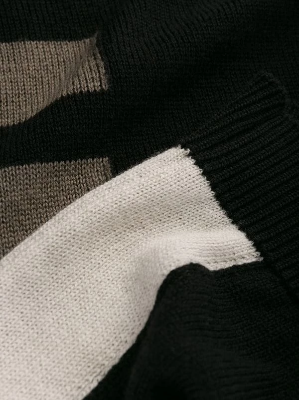 Rick Owens Pull Ajusté Classique 96348 BLACK/BLUE/DUST/PEARL 8 Rick Owens Pull Ajusté Classique 96348 BLACK/BLUE/DUST/PEARL – Image 6