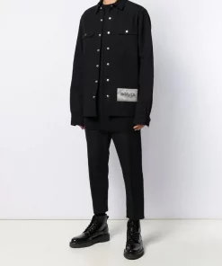 Rick Owens Chemise à Patch Logo Homme -Rick Owens Soldes 14229610 20473745 600