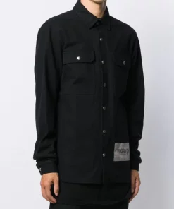 Rick Owens Chemise à Patch Logo Homme -Rick Owens Soldes 14229610 20473755 600