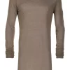 Rick Owens Top Long En Maille Fine 34 DUST -Rick Owens Soldes 14278132 20385933 600