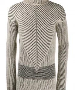 Rick Owens 9144 BLACK/BEIGE MEL. Pull Oversize En Maille Irrégulière Men Home