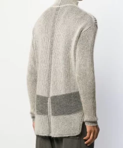 Rick Owens 9144 BLACK/BEIGE MEL. Pull Oversize En Maille Irrégulière Men Home -Rick Owens Soldes 14330691 20506779 600