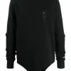 09 BLACK Sweat à Logo Brodé Rick Owens X Champion Homme