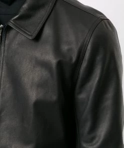 Rick Owens Veste Zippée En Cuir 09 BLACK -Rick Owens Soldes 14738194 23832998 600