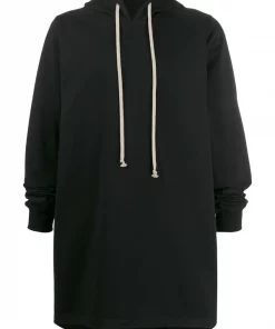 ( Nouvelle Collection ) Rick Owens Sweat à Capuche Long 09 BLACK