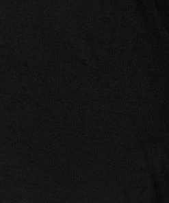 ( Nouvelle Collection ) Rick Owens 09 BLACK T-shirt à Ourlet Drapé Femme -Rick Owens Soldes 14785563 23778868 600