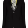 Rick Owens Blazer Droit Classique 0909L BLACK/BLACK ACID PRINT -Rick Owens Soldes 14814802 27868139 600