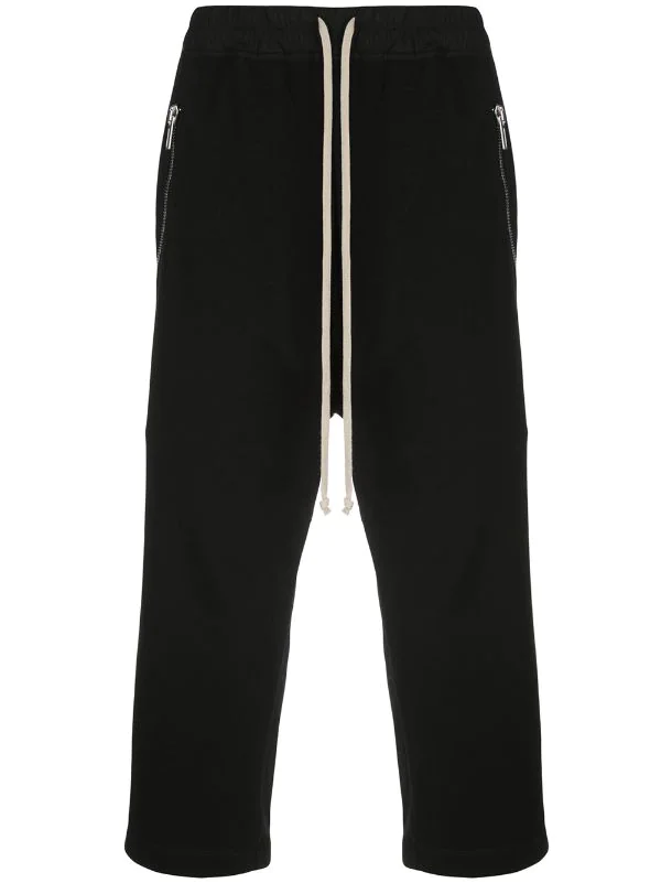 ( Nouvelle Collection ) Rick Owens 09BLACK Pantalon De Jogging Crop à Poches Zippées Homme 3 ( Nouvelle Collection ) Rick Owens 09BLACK Pantalon De Jogging Crop à Poches Zippées Homme