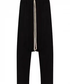 Rick Owens 09 BLACK Pantalon De Jogging à Coupe Sarouel Homme