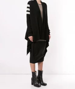 Rick Owens BLK DUST PEARL Veste à Détails Contrastants Femme -Rick Owens Soldes 14914400 24542520 600
