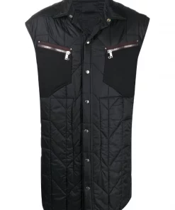 Rick Owens 09 BLACK Doudoune Longue Sans Manches Homme