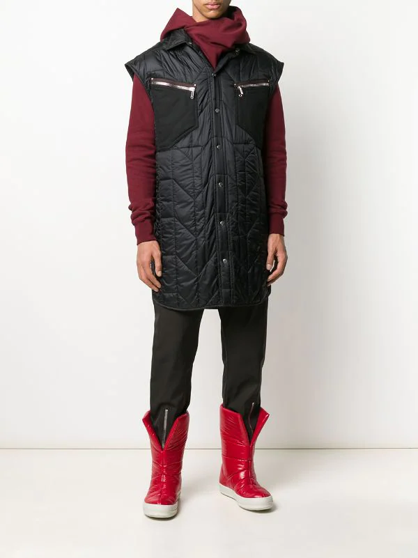 Rick Owens 09 BLACK Doudoune Longue Sans Manches Homme 4 Rick Owens 09 BLACK Doudoune Longue Sans Manches Homme – Image 2