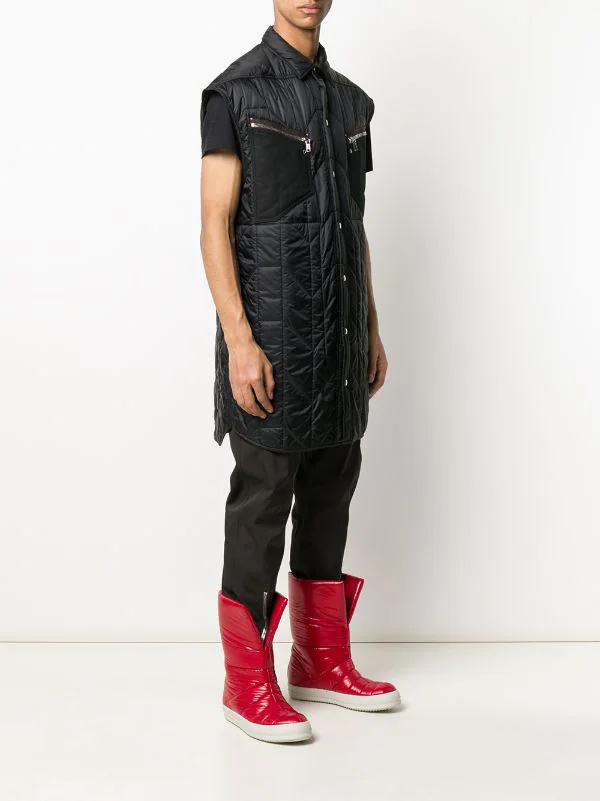 Rick Owens 09 BLACK Doudoune Longue Sans Manches Homme 5 Rick Owens 09 BLACK Doudoune Longue Sans Manches Homme – Image 3
