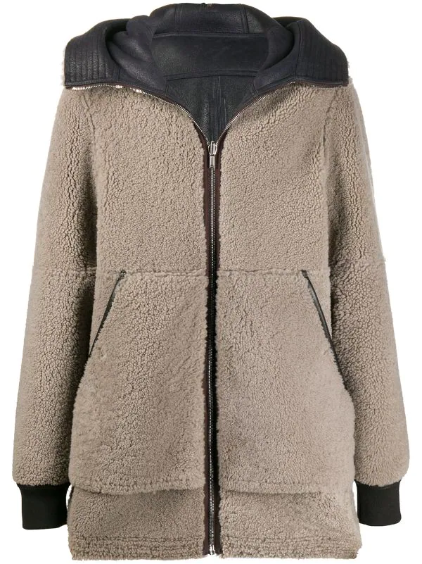 Rick Owens 9124 BLACK/DIRT Manteau Ample à Design Réversible Homme 3 Rick Owens 9124 BLACK/DIRT Manteau Ample à Design Réversible Homme