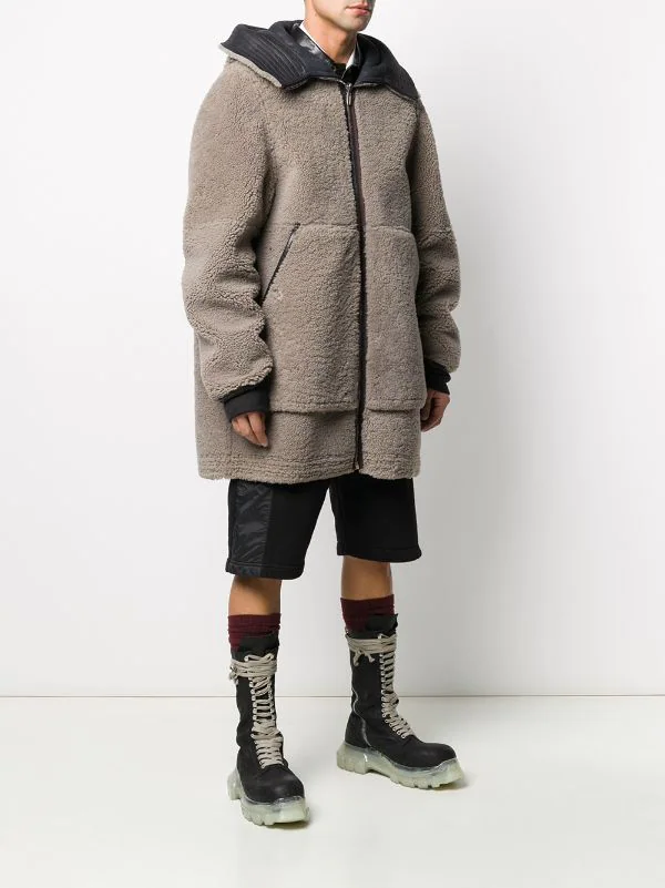 Rick Owens 9124 BLACK/DIRT Manteau Ample à Design Réversible Homme 5 Rick Owens 9124 BLACK/DIRT Manteau Ample à Design Réversible Homme – Image 3