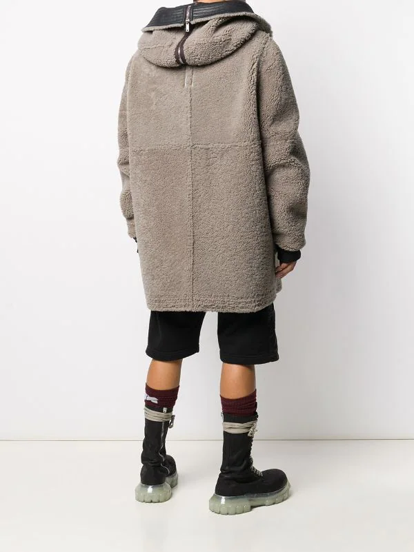 Rick Owens 9124 BLACK/DIRT Manteau Ample à Design Réversible Homme 6 Rick Owens 9124 BLACK/DIRT Manteau Ample à Design Réversible Homme – Image 4