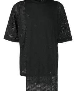 09 BLACK T-shirt Asymétrique Rick Owens X Champion Men Home