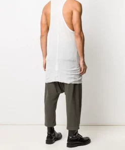 Rick Owens 110 CHALK WHITE Débardeur Ajusté à Coupe Longue Homme -Rick Owens Soldes 15007251 24995904 600