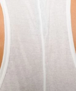 Rick Owens 110 CHALK WHITE Débardeur Ajusté à Coupe Longue Homme -Rick Owens Soldes 15007251 24995913 600