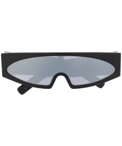 Rick Owens Lunettes De Soleil Tecuatl à Verres Teintés 0918 BLACK SILVER