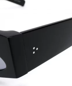 Rick Owens Lunettes De Soleil Tecuatl à Verres Teintés 0918 BLACK SILVER -Rick Owens Soldes 15267256 26600433 600