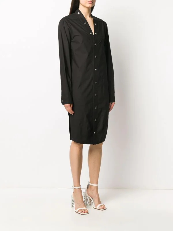 Rick Owens Robe-chemise à Boutons Pression Femme 5 Rick Owens Robe-chemise à Boutons Pression Femme – Image 3