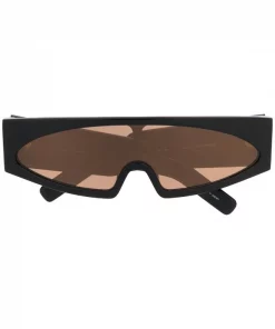 Rick Owens Lunettes De Soleil à Design Structuré BLACK