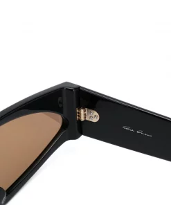 Rick Owens Lunettes De Soleil à Design Structuré BLACK -Rick Owens Soldes 15465572 27726006 600