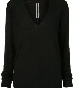 Rick Owens 09 Top En Maille Fine à Col V Femme