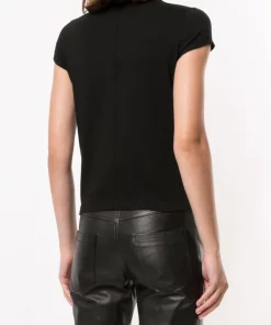 Rick Owens 09 BLACK T-shirt à Coupe Ajustée Femme -Rick Owens Soldes 15533984 27906309 600