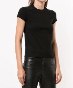 Rick Owens 09 BLACK T-shirt à Coupe Ajustée Femme -Rick Owens Soldes 15533984 27907036 600