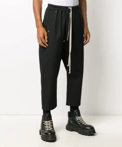 Rick Owens 09 BLACK Pantalon à Effet Sarouel Homme -Rick Owens Soldes 15589296 28072924 600