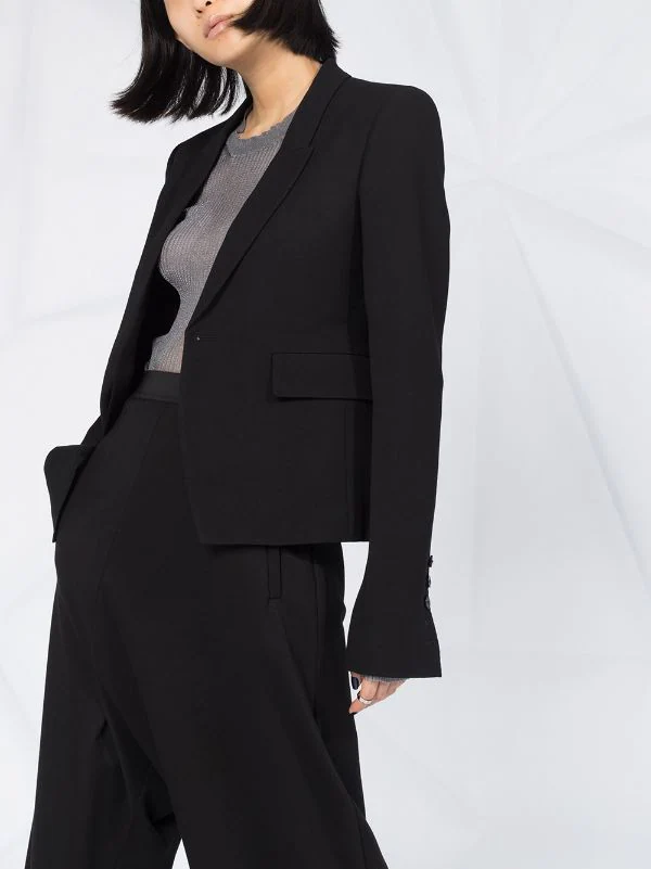 Rick Owens 09 BLACK Blazer Droit Classique Femme 7 Rick Owens 09 BLACK Blazer Droit Classique Femme – Image 5