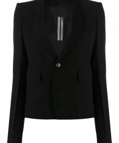 Rick Owens 09 BLACK Blazer Droit Classique Femme