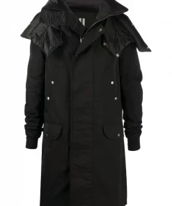 Rick Owens Manteau Long à Col Italien Femme