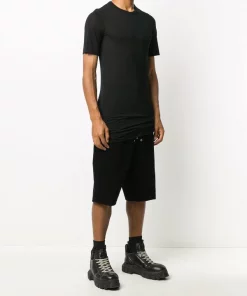Rick Owens 09 BLACK T-shirt à Coupe Ajustée Homme -Rick Owens Soldes 15600333 28328981 600