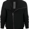 Rick Owens Veste à Fermeture Zippée Décalée 09 BLACK